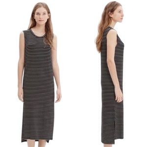 Madewell Sleeveless Striped Midi Dress